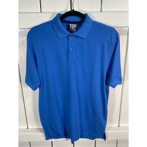 New Tom & Teddy Men's 100% Pima Cotton Polo Shirt Blue Large